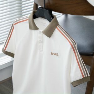 Áo Polo Nam áo thun polo nam phối kẻ trẻ trung vải Cá Sấu cao cấp