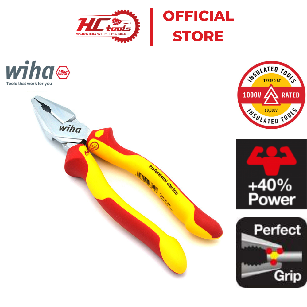 Kìm đa năng cách điện 1000V dài 200mm WIHA 26714 Germany | HCTools