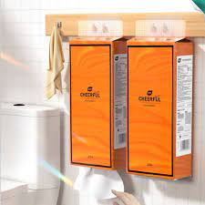 Bịch giấy rút siêu dai 4 lớp 1280 tờ màu cam tặng kèm móc treo tường